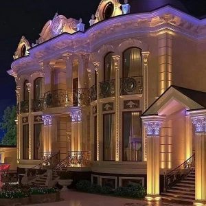 نورپردازی نمای ساختمان ویلایی